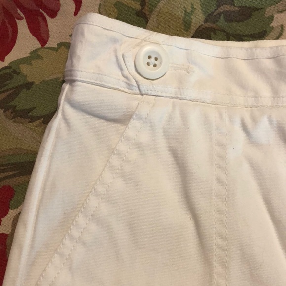 TALBOTS sz 4 Petite Crop Cotton Spandex Side-Zip Button detail Nautical $109 NEW - Picture 8 of 16